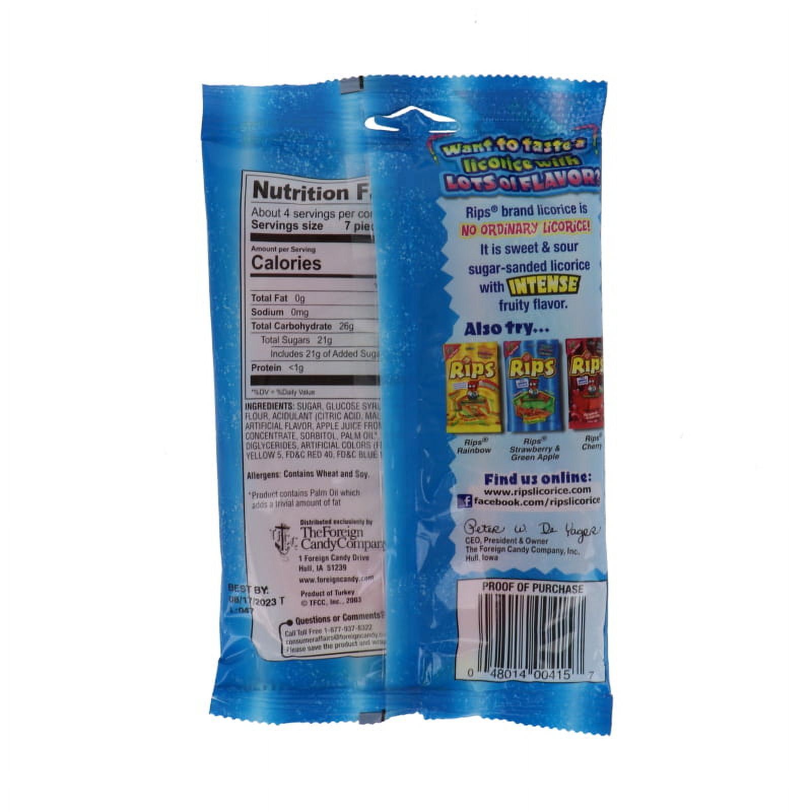 Rips Assorted Licorice Pieces, 4 Ounce Bags (Pack of 12)