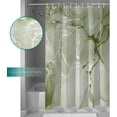thumbnail image 6 of Spring Sage Green Marble Shower Curtain, Wild Marble Texture Shower Curtain Set with Hooks, Spring Summer Waterproof Fabric Shower Curtains for Bathroom Decor, 72x84 Inch Bath Curtain, 6 of 6