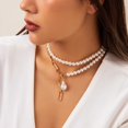 thumbnail image 6 of YYKihy Layered Necklaces For Women Girls Choker Wide Collar Gold Plated Multi Layer Necklace Chunky Paperclip Herringbone Chain, 6 of 9
