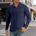 thumbnail image 2 of JIAYUE Men's T Shirt Fashion Long Sleeve Half Zip Collar Solid Color Casual Athletic Tops Loose Fit Breathable Daily Comfortable Wear For Training And Outdoor Playing, 2 of 5