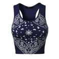 thumbnail image 3 of MixMatchy Women's Cotton Basic Sleeveless Racerback Sports Crop Tank Top, 3 of 4