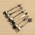 thumbnail image 2 of unbranded 6Ud De Cucharas Reales Para Café Con Tenedores Para Postres Utensilios Vintage Resistentes Y, 2 of 6