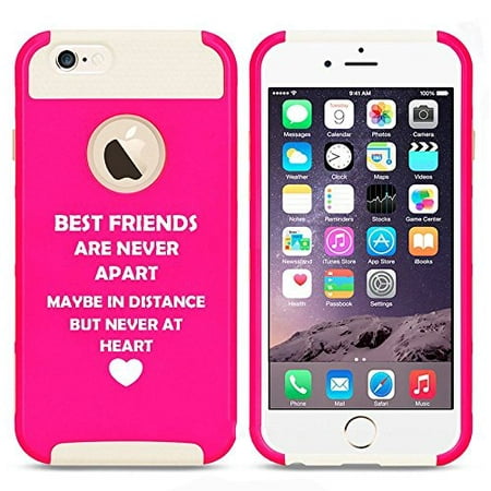 Apple iPhone 6 Plus 6s Plus Shockproof Impact Hard Soft Case Cover Best Friends Long Distance Love (Hot (Long Distance Best Friend Gifts Diy)