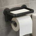 thumbnail image 7 of Freestanding Rustproof Toilet Paper Holder with Phone Shelf - ABS Plastic, Gray, 8.26x3.93x4.33 Inches - Includes Mounting Accessories, Stable Base for Bathroom, 7 of 7