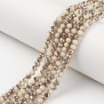 thumbnail image 1 of Electroplate Opaque Glass Beads Strands Half Copper Plated Faceted Rondelle PeachPuff 3x2mm Hole: 0.8mm about 165~169pcs/strand 15~16 inch(38~40cm), 1 of 2