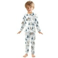thumbnail image 3 of joogoo Christmas House Landscape 2 Piece Long Sleeve Tee and Pants Cotton Pajama Set 3T, 3 of 7