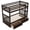 Espresso + Pine + Bedroom-1, variant on [Luckynote]Twin over Full Bunk Bed with Drawers, Convertible Beds, Gray