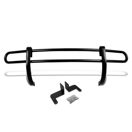For 2008 to 2013 Nissan Rogue Stainless Steel Double Bar Rear Bumper Protector Guard (Black) 09 10 11 12