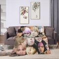 thumbnail image 4 of Blanket Jimin Collage Soft and Comfortable Warm Fleece Throw Blankets Yoga Blankets Beach Blanket Picnic Blankets Gift for Dorm room office decor Sofa Bed Camping Travel All Season, 4 of 6