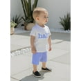 thumbnail image 5 of BemeyourBBs Baby Boy Half Birthday Outfit Letter Embroidery T-Shirt + Plaid Shorts, 5 of 9