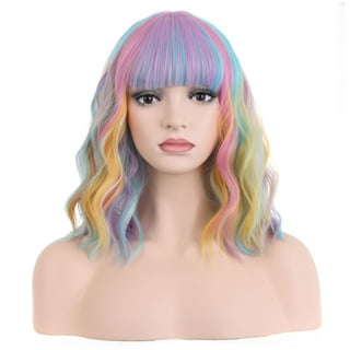 Wigs With Bangs and Clip Fits Earrings Exotic Mustache with Wig Kids Adults  Cosplay Blonde Hair Care Black Doll Head with Natural Hair Doll Head for