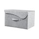 thumbnail image 2 of Caja de Almacenamiento Plegable con Tapa Curva para Algodón y Lino | Poliéster | Gris | 38 X 25 X 25 Cm | 660 G | Solución de Almacenamiento Multiusos, 2 of 6