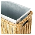 thumbnail image 4 of YfulYde Large Rectangular Wicker Waste Basket with Metal Liner, 14.5 in L x 9 in W x 18 in H, Sandstone, 4 of 6