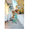 thumbnail image 5 of Tropical Print Bodycon Maxi Dress with Front Tie Waist, 5 of 10