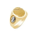 thumbnail image 2 of AFFY Our Lady of Guadalupe Two-Tone 14k Yellow Gold Over 925 Sterling Silver Signet Mens Ring, Ring Size 8.5, 2 of 3