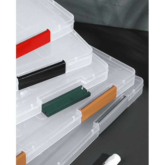 A5 Transparent Storage Box for Papers, Plastic Document Filing Box with Clear Lid, Durable Organizer for Office, study, Home Filing and Paper Storage