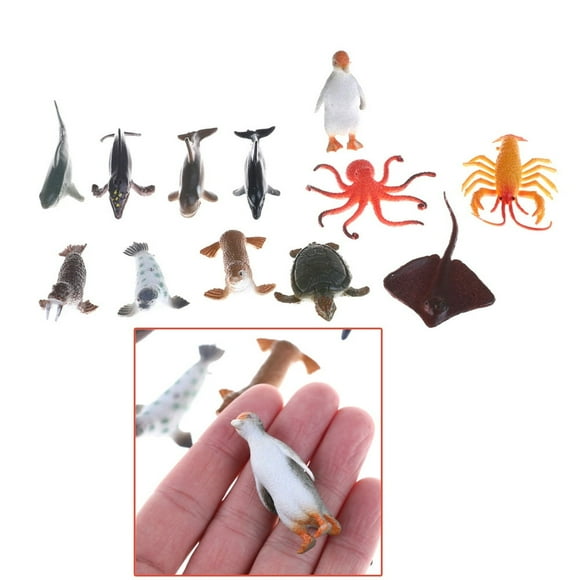 12pcs/set Plastic Marine Animal Model Toy Figure Ocean Creatures Model toy