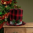 thumbnail image 3 of Christmas Tree Topper Hat with Bow Red Berry Candy Canes Snowflake Christmas Tree Decorations Top Hat Desktop Ornaments for Home Holiday Decor, 3 of 6