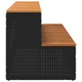 thumbnail image 4 of vidaXL Hot Tub Step Black 100x50x50.5 cm Poly Rattan and Solid Acacia, 4 of 5