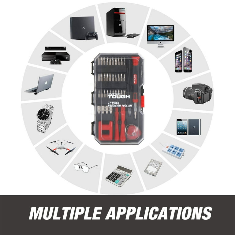 mahf セット Hyper Tough Precision Electronics Tool Kit 77 Pieces with