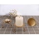 thumbnail image 3 of Juego de 3 portavelas, plato de vela de pilar de hierro, portavelas decorativo pequeño, portavelas para velas LED y de cera, soporte de vela de pedestal para mesas, bodas Namotu CZJJ-HQ128-2, 3 of 7
