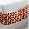 thumbnail image 2 of Cinco de Mayo Bed Skirt, Geometrical Pattern of Motifs Repeating Tiles Colorful Elements, Elastic Bedskirt Dust Ruffle Wrap Around for Bedding Decor, 4 Sizes, Pastel Yellow Multicolor, by Ambesonne, 2 of 2