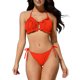 thumbnail image 2 of Trajes de baño Amzcrzy Tankini para mujer, trajes de baño, trajes de baño, bikini para mujer, traje de baño de bikini de estilo dividido de color sólido informal y de moda con tirantes, naranja, M, 2 of 6
