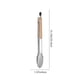thumbnail image 2 of Pinzas de acero inoxidable para alimentos | Mango ergonómico de madera de 44 cm | Agarre antideslizante de alta resistencia | Bordes festoneados para servir pan y bistec | Utensilio de cocina con, 2 of 6