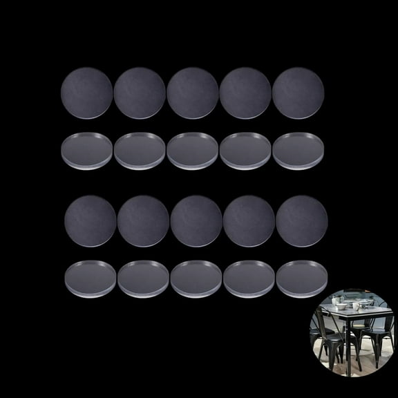 QZS Glass Table Top Anti Slip Pads,100Pcs Portable Bumper Pads,Reusable Rubber Stoppers to Keep Furniture Cabinet Door from Sliding,0.59x0.08In