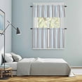 thumbnail image 5 of Blue Grey Stripes Kitchen Curtains Sets for Windows 36 Inch Length, Simple Striped Lines Minimalist Modern Rod Pocket Window Treatments Tier Curtains and Valances Set for Bedroom/Bathroom, 5 of 8