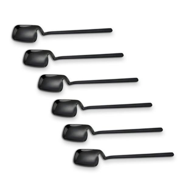 Naiovety Cucharas de café de acero inoxidable, 6 piezas, helado, Chocolate, leche, cucharillas colgantes de mango largo, cuchara, vajilla de cocina Type2 NO2 Naiovety HA059627-05