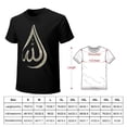 thumbnail image 2 of Allah In Arabic Script Islamic Culture Men's Cotton Short Sleeve HD Print Tee for Casual T-Shirt Crew Neck Top Black L, 2 of 7