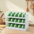 thumbnail image 4 of Huevera de 3 niveles para refrigerador, contenedor para huevos, organizador de huevos para refrigerador con Blanco, 4 of 6