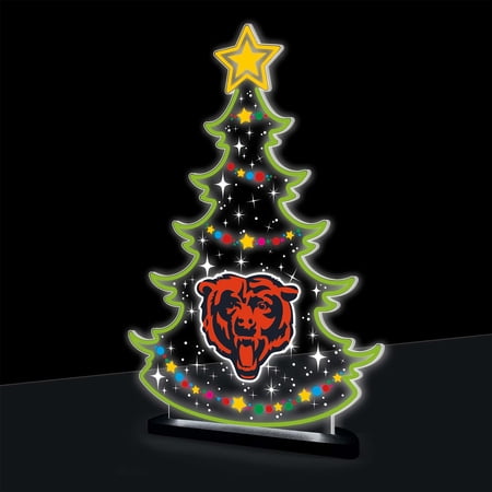 Chicago Bears 10 LED Tabletop Christmas Tree Desklite Sign