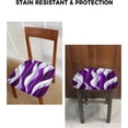 thumbnail image 6 of Dining Room Chair Seat Covers, Abstract Ombre Purple White Geometric Line Halloween Removable Stretch Chair Seat Cushion Slipcovers Protector for Holiday Party Festival Decoration, Set of 6, 6 of 6