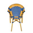 thumbnail image 2 of Blue and White with Arms, French Bistro Patio Dining Chair by Chivari, 2 Chair Bundle by Chivari, 2 of 10