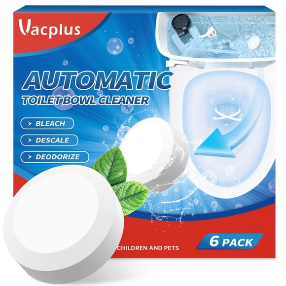 Limpiadores para inodoros Vacplus, paquete de 6 con lejía, 50 g, 30 días