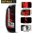 thumbnail image 2 of LED Taillights Renegade Series Compatible with [2014-2021 Toyota Tundra] LED Tail Lamps Red Tube Light Bar 1Pair,Glossy Black+Clear Lens, 2 of 9