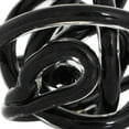 thumbnail image 4 of 5", 4", 4"W Black Glass Knotted Ball Knot Sculpture, by DecMode (3 Count), 4 of 10