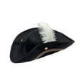 thumbnail image 3 of Sombrero pirata novedoso para adultos, disfrazarse, sombrero de tricornio con plumas para cosplay, fiesta temática pirata de de, 3 of 8