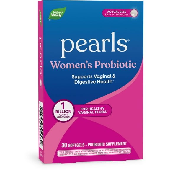 Nature's Way Pearls Women's Probiotic Softgels, Supports Vaginal & Digestive Health*, 30 Count