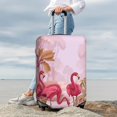 thumbnail image 5 of Cauagu Flamingos In The Tropical Forest Print Travel Luggage Cover,Travel Dust-proof Suitcase Cover Softside Suitcase Protector for 18-32inch,Not Included Suitcase, 5 of 8