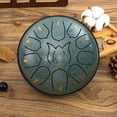 thumbnail image 3 of Hand Drum 6-inch 11 Tone Steel Tongue Drum Percussion Instrument Meditation Drum Zen Drum Musical Instrument with 11 Different Rhythms Portable Sound Therapy, 3 of 6