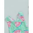 thumbnail image 6 of Suealasg Toddler Girl Summer One Piece Swimsuit Sleeveless Watermelon/Floral Print Swimwear 1T 2T 3T 4T 5T 6T Kids Little Girls Bathing Suit Beachwear, 6 of 7