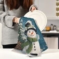 thumbnail image 6 of Kitchen Towel 28x18 Inches x1，Plate Towel, Decorative Towel, Napkin, Tea Towel Tea Towels For Kitchen Dish Cloths & Dish Towels Green Cartoon Christmas Snowman, 6 of 7