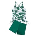 thumbnail image 4 of Edvintorg Women's Bathing Suit Drawstring Side Back Cross Tankini Set with Boyshort Tummy Control Swimsuits for Women, 4 of 6