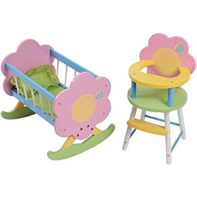 wooden doll cradle