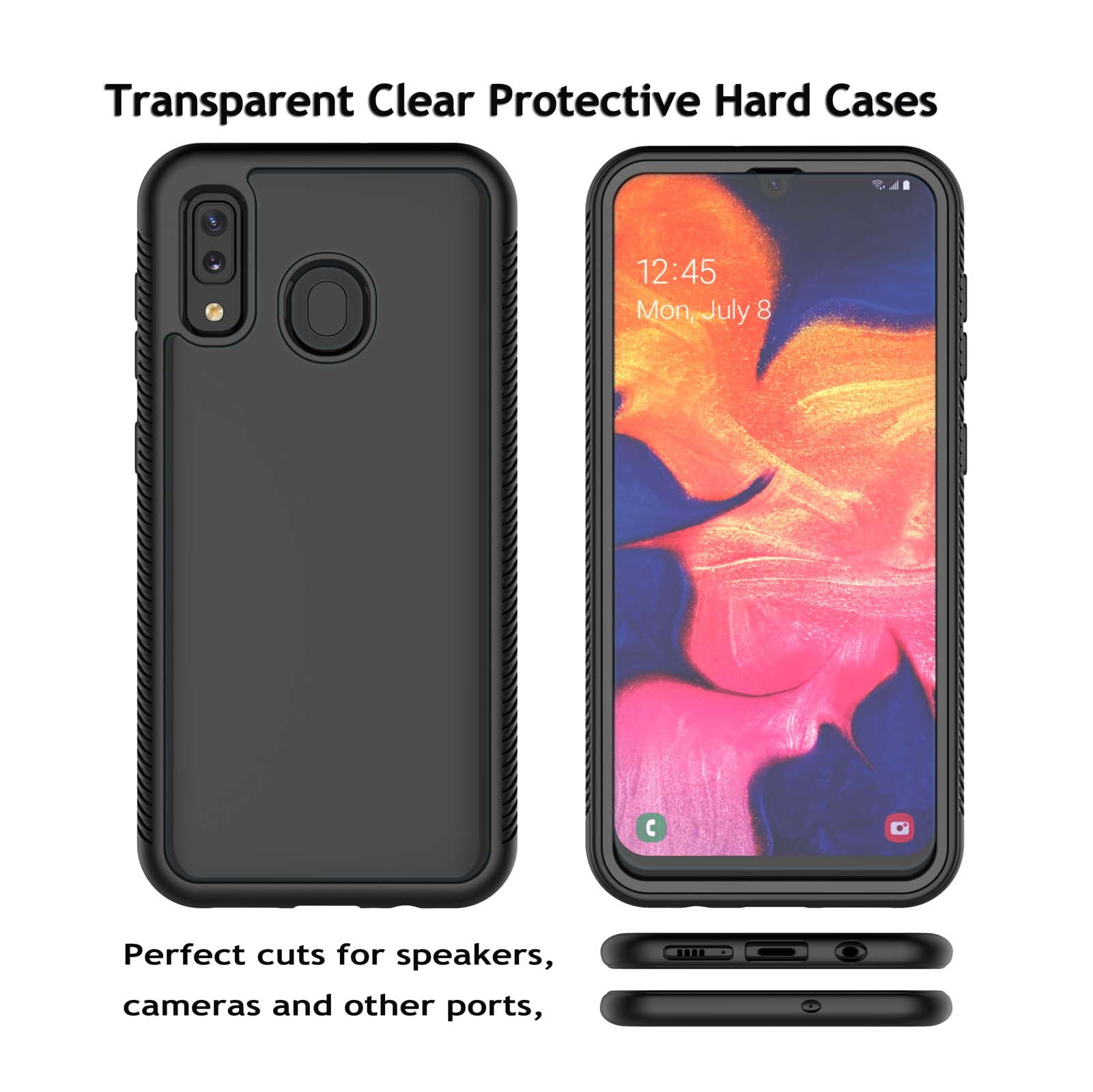 Galaxy A20 Case Phone Case Cover For Samsung A20 A205u Njjex Full Body Rugged Transparent Clear Back Bumper Galaxy A20 Case With Screen Protector For Galaxy A20 6 4 2019 Walmart Com - golden bling braces codes for roblox high school