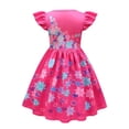 thumbnail image 3 of Encanto Mirabel Vestido Niña Estampado Isabella Mangas Voladoras Vestido Casual Y Bolso,140 For 8-9Years, 3 of 6