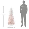 thumbnail image 3 of HOMCOM 5 Foot Artificial Christmas Tree with Metal Base Pink and White, 3 of 10